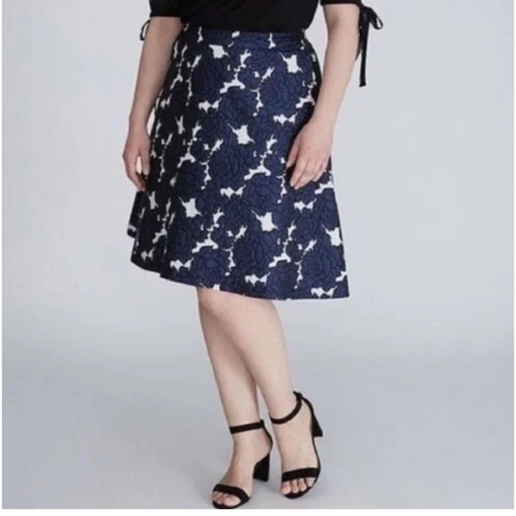 Lane Bryant floral A line midi skirt. Worn 1x - Picture 1 of 6